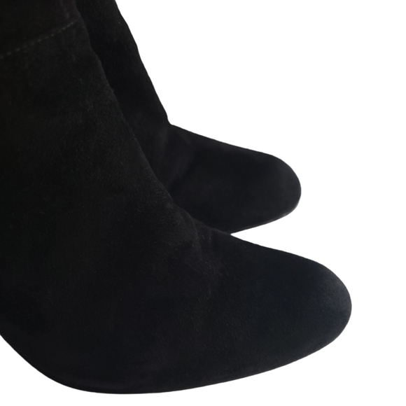 STUART Weitzman Over the Knee Boot Black Suede Heels - Picture 6 of 10